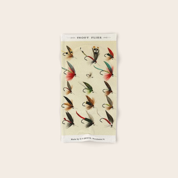 Angler Fishing Lure - Trout Fly Fishing Bath Towel Gallery Image 1