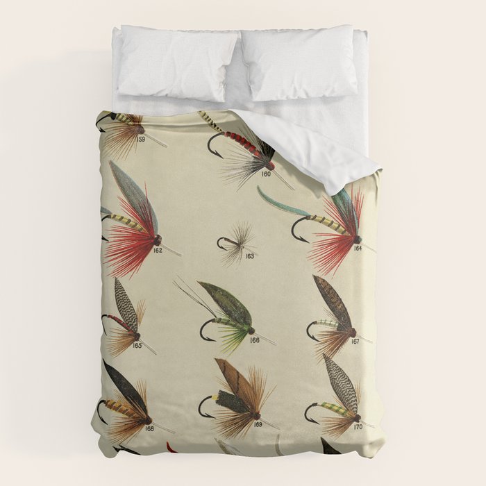 Angler Fishing Lure - Trout Fly Fishing Duvet Cover Gallery Image 6