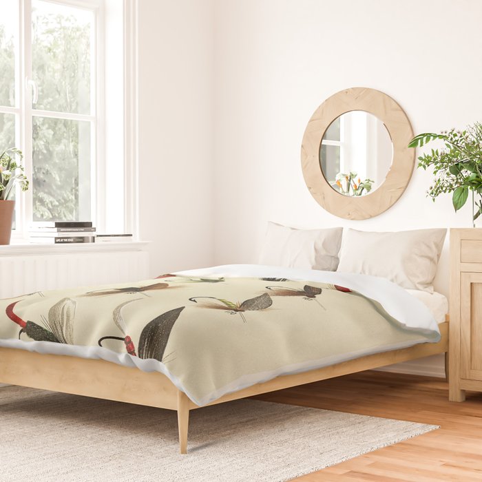 Angler Fishing Lure - Trout Fly Fishing Duvet Cover Gallery Image 2