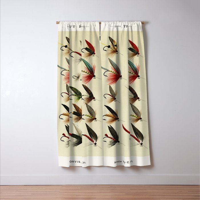 Angler Fishing Lure - Trout Fly Fishing Window Curtain Gallery Image 3