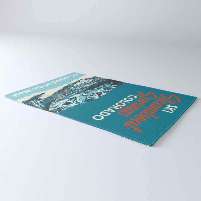 Steamboat Springs Vintage Ski Poster Rug Gallery Image 3