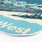 Steamboat Springs Vintage Ski Poster Bath Mat Gallery Image 3