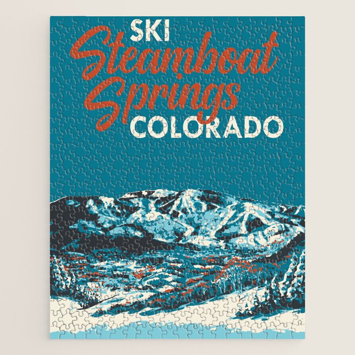 Steamboat Springs Vintage Ski Poster Jigsaw Puzzle Gallery Image 1