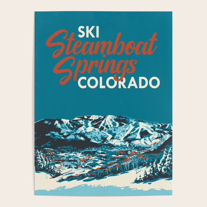 Steamboat Springs Vintage Ski Poster Poster Gallery Image 4