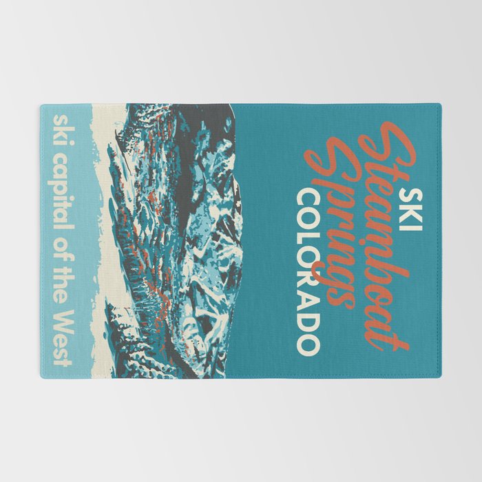 Steamboat Springs Vintage Ski Poster Rug Gallery Image 2