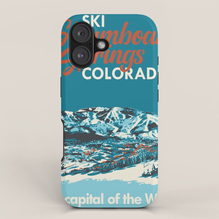 Steamboat Springs Vintage Ski Poster iPhone Case Gallery Image 1