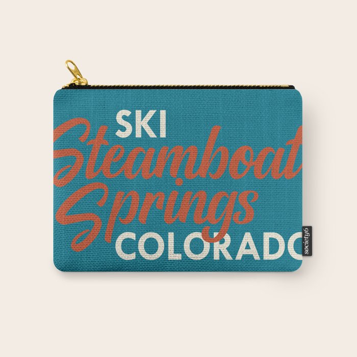 Steamboat Springs Vintage Ski Poster Carry All Pouch Gallery Image 1