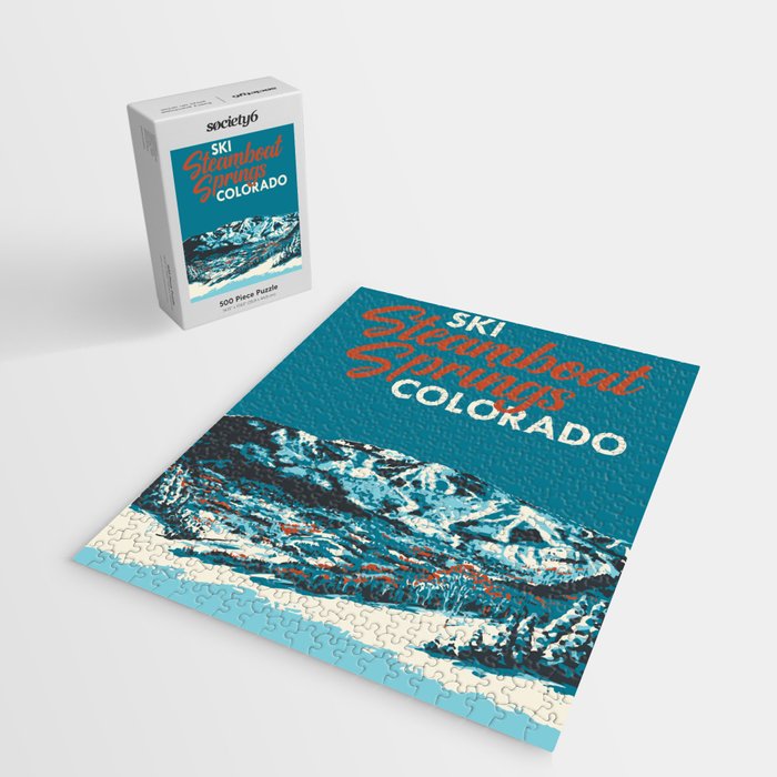Steamboat Springs Vintage Ski Poster Jigsaw Puzzle Gallery Image 2