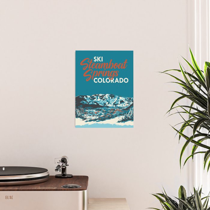 Steamboat Springs Vintage Ski Poster Poster Gallery Image 2