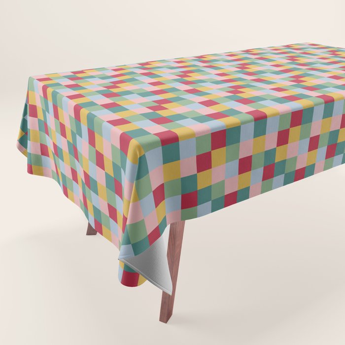 Bold Colorful Checks Pattern - Small XXII Tablecloth Gallery Image 1