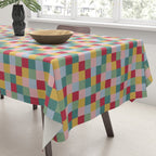 Bold Colorful Checks Pattern - Small XXII Tablecloth Gallery Image 3