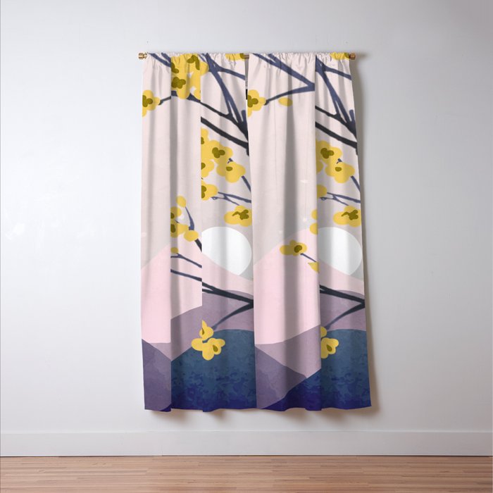 Midnight Bloom 01 Window Curtain Gallery Image 3