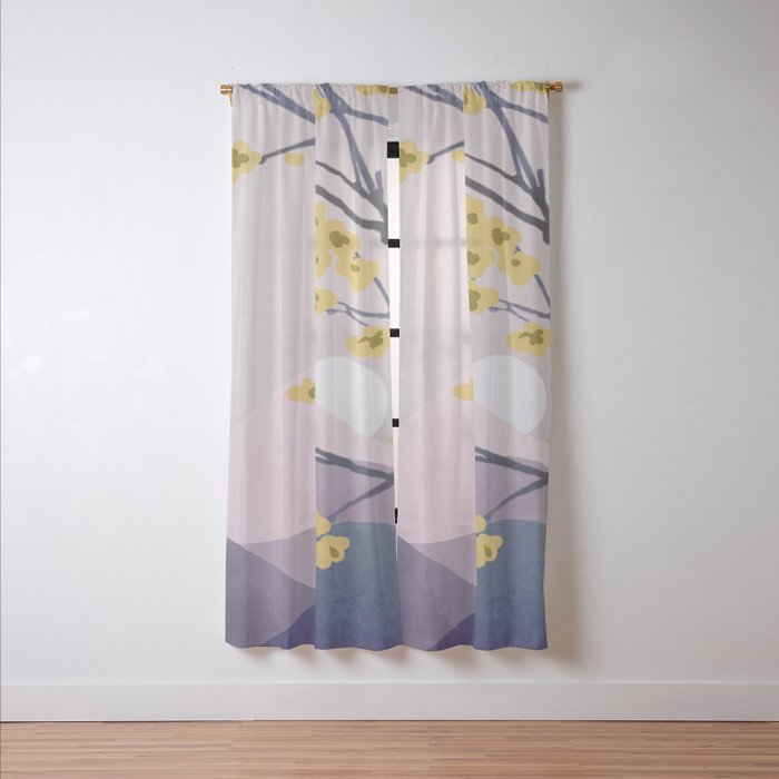 Midnight Bloom 01 Window Curtain Gallery Image 2
