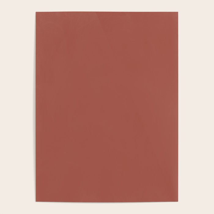 Rich Warm Burnt Sienna Adobe Clay Earth Tone Solid  Poster Gallery Image 4