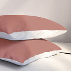 Rich Warm Burnt Sienna Adobe Clay Earth Tone Solid  Pillow Sham Gallery Image 3