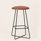 Rich Warm Burnt Sienna Adobe Clay Earth Tone Solid  Stool Gallery Image 1