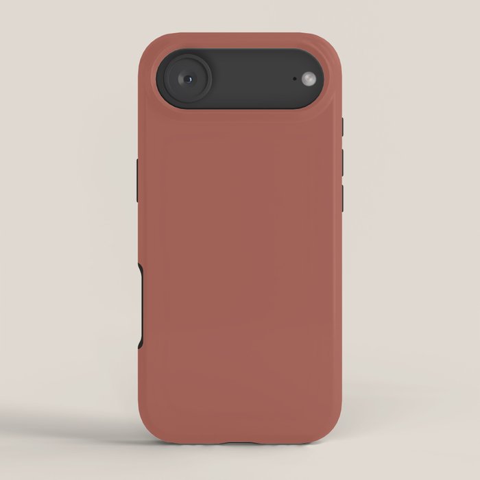 Rich Warm Burnt Sienna Adobe Clay Earth Tone Solid  iPhone Case Gallery Image 2