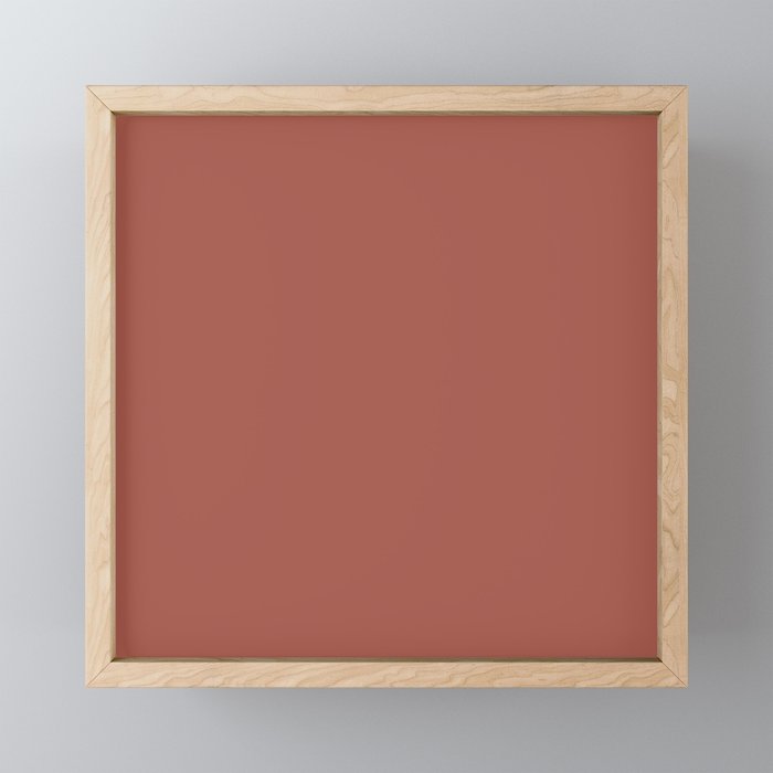 Rich Warm Burnt Sienna Adobe Clay Earth Tone Solid  Mini Art Print Gallery Image 1