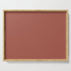 Rich Warm Burnt Sienna Adobe Clay Earth Tone Solid  Serving Tray Gallery Image 1