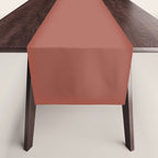 Rich Warm Burnt Sienna Adobe Clay Earth Tone Solid  Table Runner Gallery Image 1