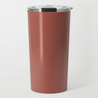 Rich Warm Burnt Sienna Adobe Clay Earth Tone Solid  Travel Mug Gallery Image 1