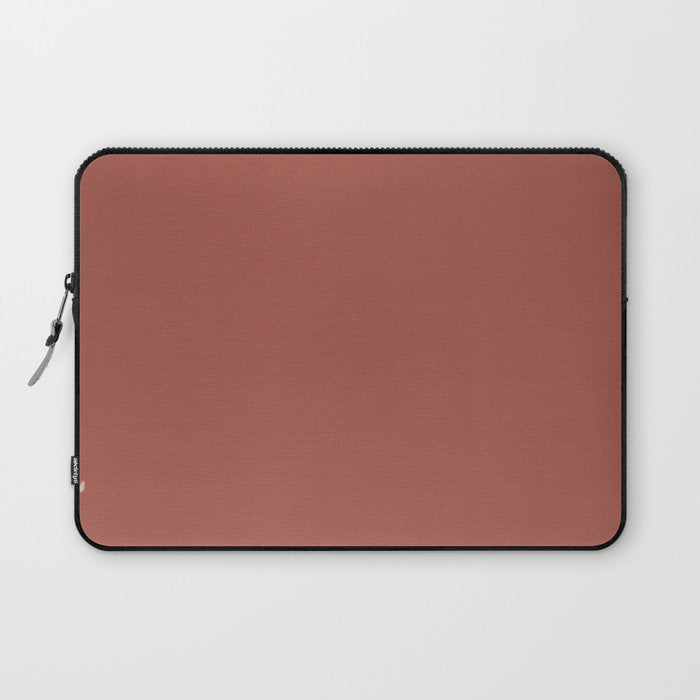 Rich Warm Burnt Sienna Adobe Clay Earth Tone Solid  Laptop Sleeve Gallery Image 1