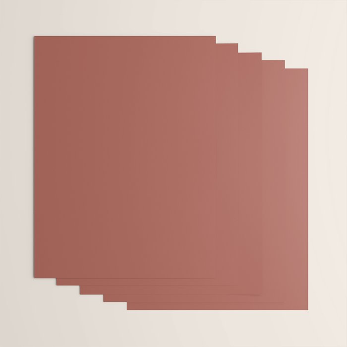 Rich Warm Burnt Sienna Adobe Clay Earth Tone Solid  Wrapping Paper Gallery Image 3