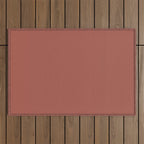 Rich Warm Burnt Sienna Adobe Clay Earth Tone Solid  Outdoor Rug Gallery Image 1