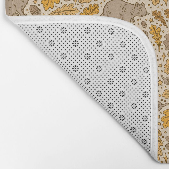 Oak & Squirrels | Autumn Yellows Palette Bath Mat Gallery Image 2