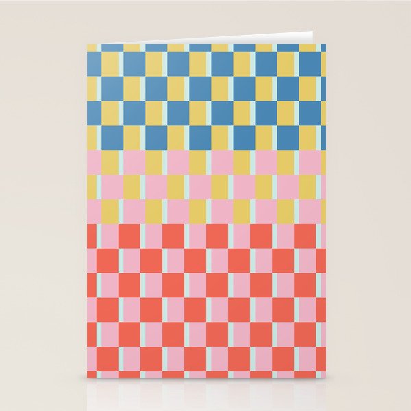 Colorful Checkerboard Stationery Card Gallery Image 1
