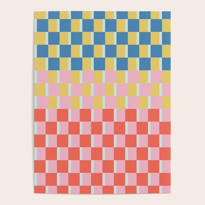 Colorful Checkerboard Poster Gallery Image 4
