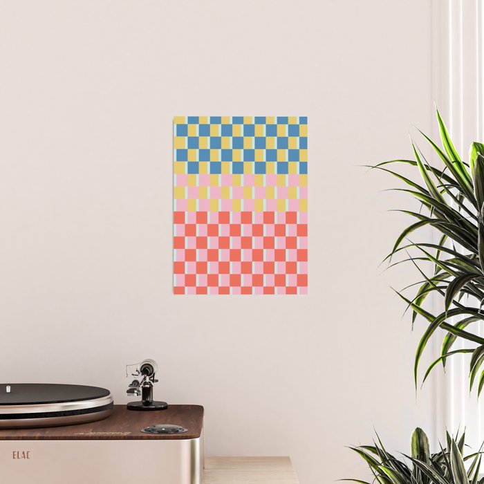 Colorful Checkerboard Poster Gallery Image 2