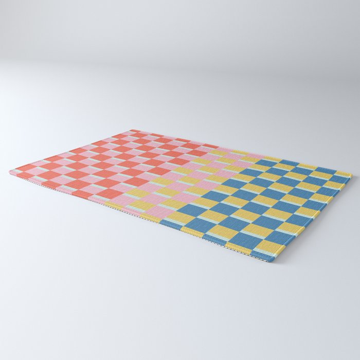 Colorful Checkerboard Rug Gallery Image 3