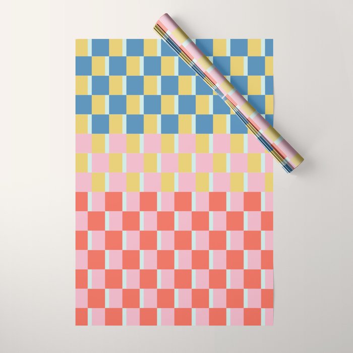 Colorful Checkerboard Wrapping Paper Gallery Image 1
