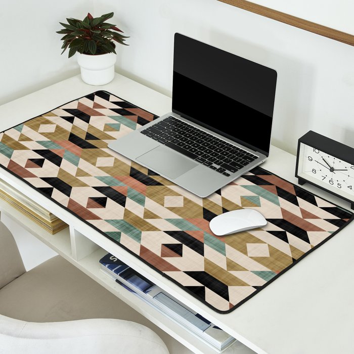 Southwestern Pattern, Boho Prints Desk Mat Gallery Image 2