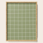 Hand Drawn Grid Green Serving Tray Gallery Image 1