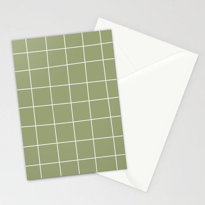 Hand Drawn Grid Green Stationery Card Gallery Image 2