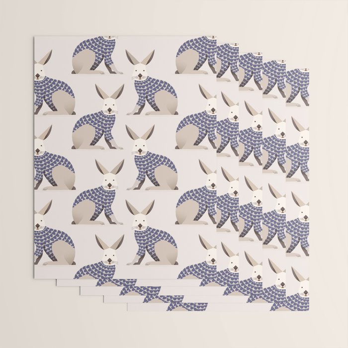 Whimsical European Hare Wrapping Paper Gallery Image 3