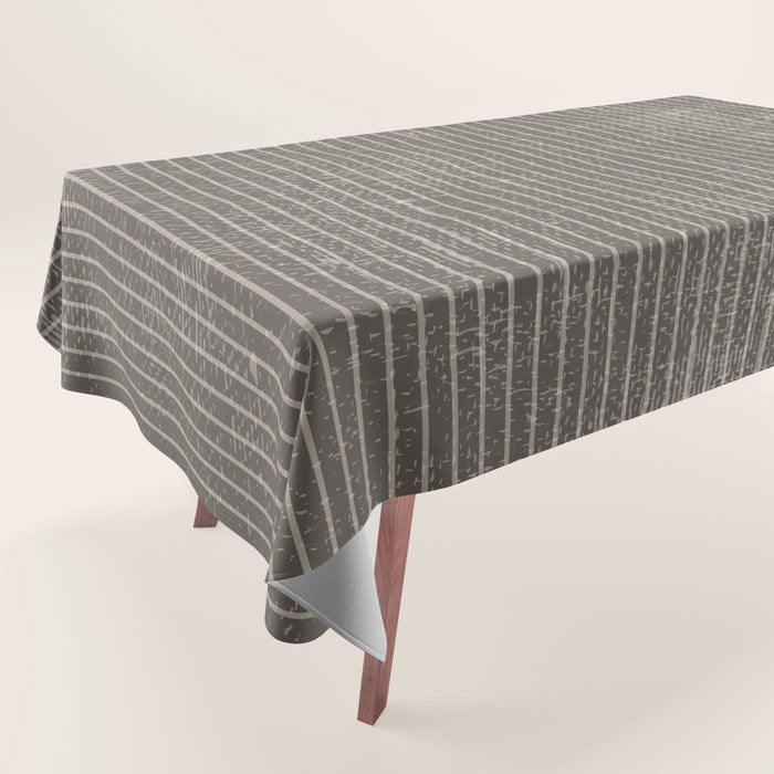 Vintage pastel brown abstract geometrical stripes Tablecloth Gallery Image 1