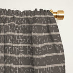 Vintage pastel brown abstract geometrical stripes Window Curtain Gallery Image 2