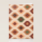 Southwest native Aztec diamonds kilim Stationery Card Gallery Image 2