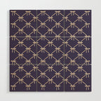 Bows & Ribbons Pattern XXXII Dark Lavender Purple Wood Wall Art Gallery Image 1