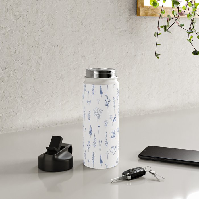 Wildflowers in blue Water Bottle Gallery Image 4