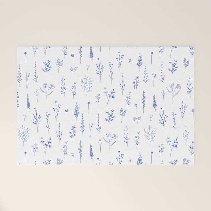 Wildflowers in blue Welcome Mat Gallery Image 1