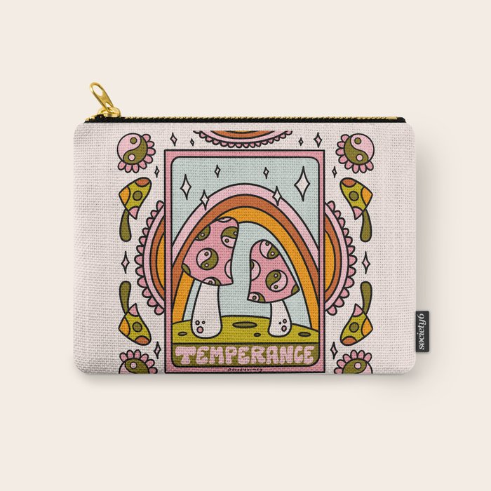 14. Temperance Tarot Mushroom Carry All Pouch Gallery Image 1