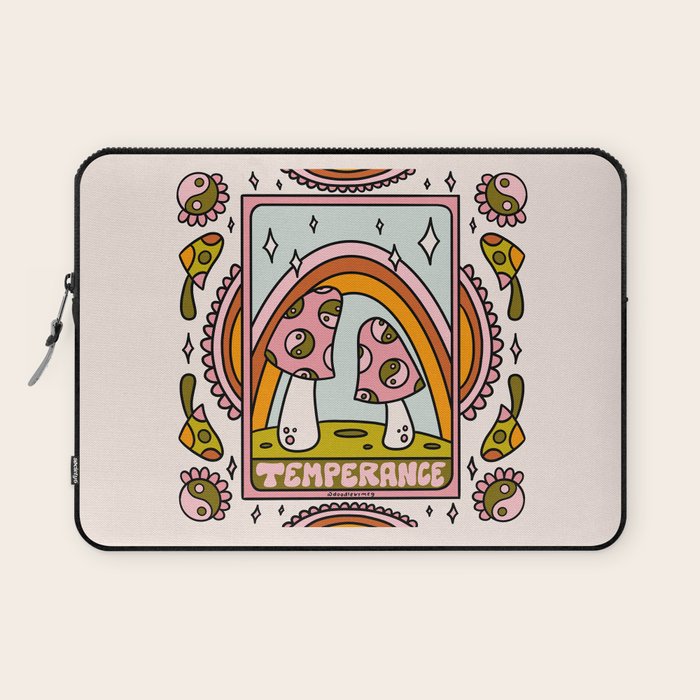 14. Temperance Tarot Mushroom Laptop Sleeve Gallery Image 1