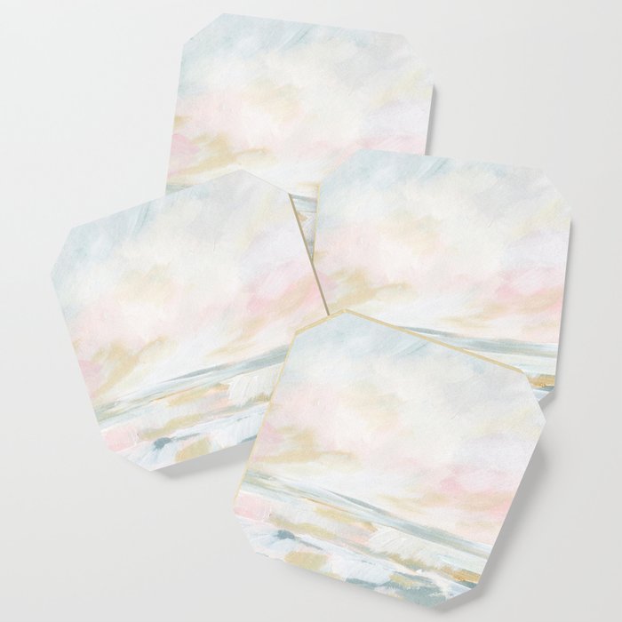 Golden Hour - Pastel Seascape Coaster Gallery Image 1