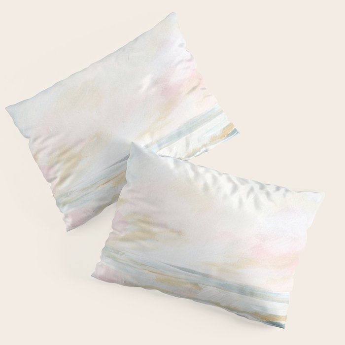 Golden Hour - Pastel Seascape Pillow Sham Gallery Image 1