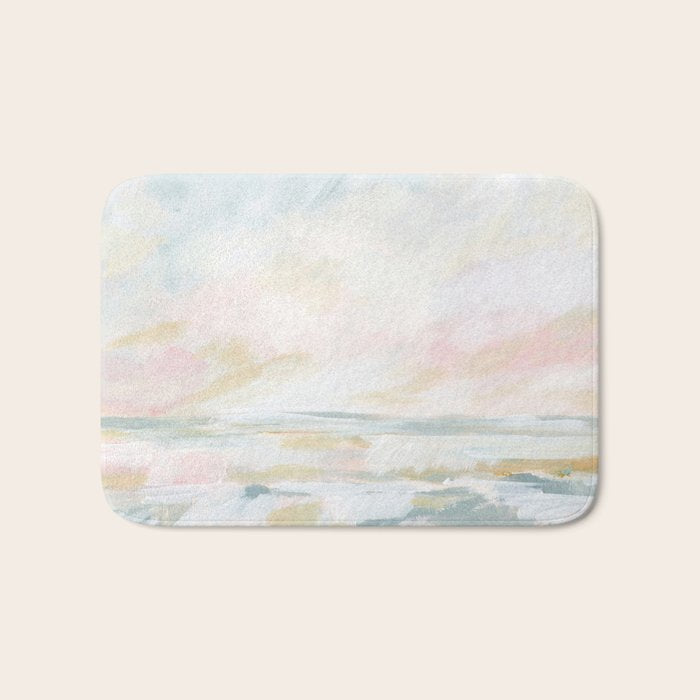 Golden Hour - Pastel Seascape Bath Mat Gallery Image 1