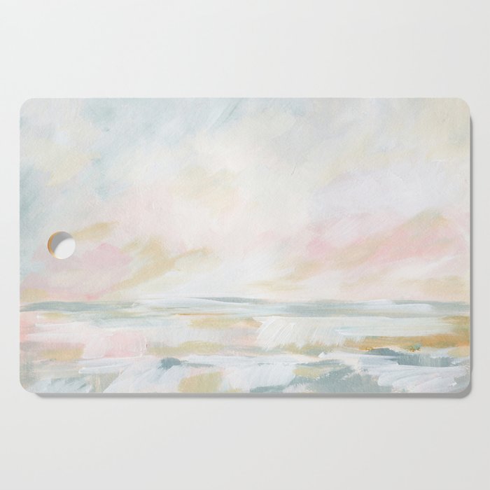 Golden Hour - Pastel Seascape Cutting Board Gallery Image 1